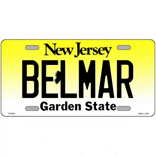 Belmar New Jersey Metal Sign