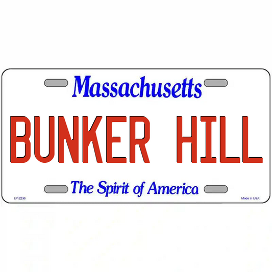 Bunker Hill Massachusetts Metal Sign