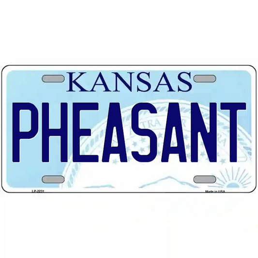 Pheasant Kansas Metal Sign
