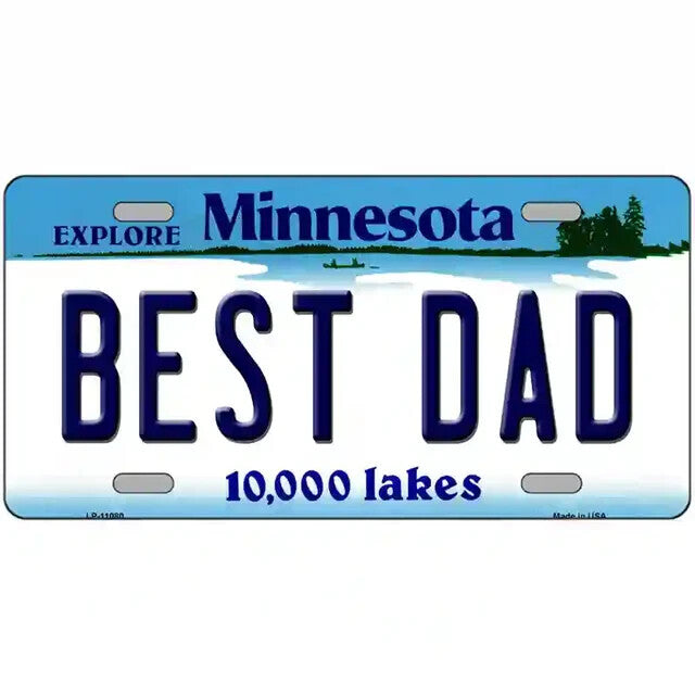 Best Dad Minnesota Metal Sign