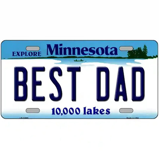 Best Dad Minnesota Metal Sign