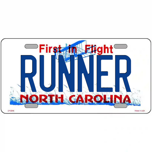 Runner North Carolina Metal Sign