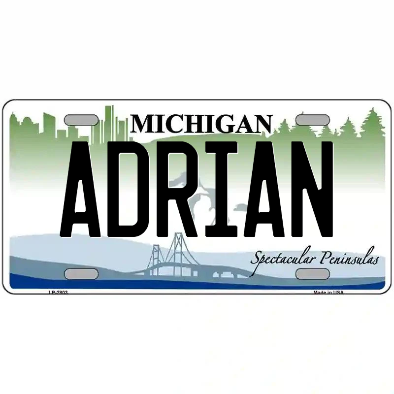 Adrian Michigan Metal Sign