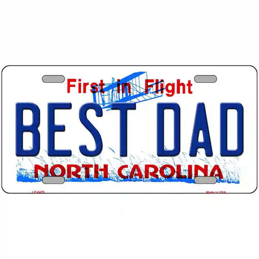 Best Dad North Carolina Metal Sign