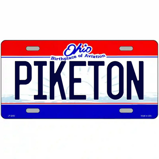 Piketon Ohio Metal Sign