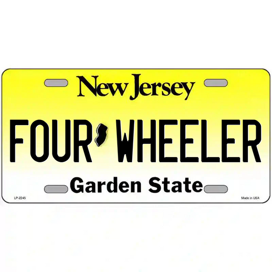 Four Wheeler New Jersey Metal Sign