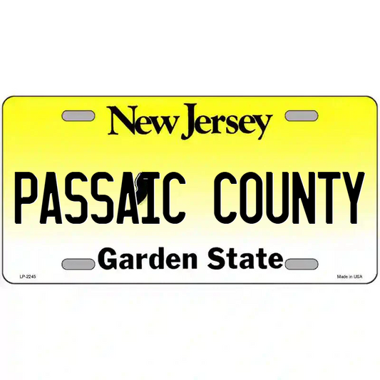 Passaic County New Jersey Metal Sign