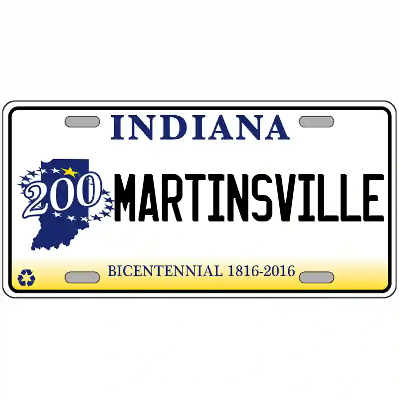 Martinsville Indiana Bicentennial Metal Sign