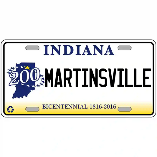Martinsville Indiana Bicentennial Metal Sign