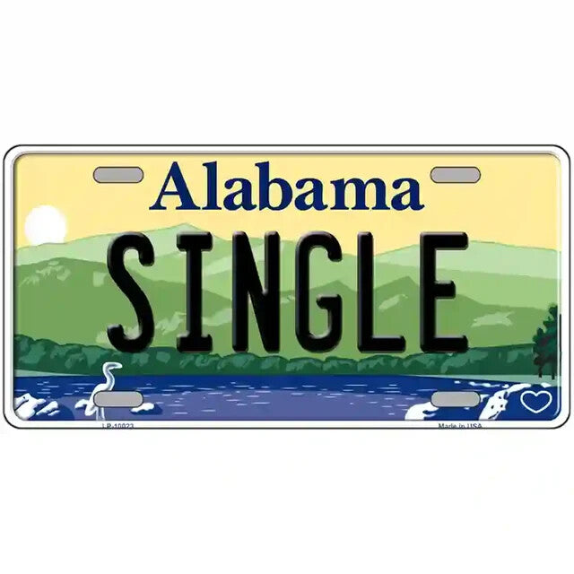 Single Alabama Metal Sign
