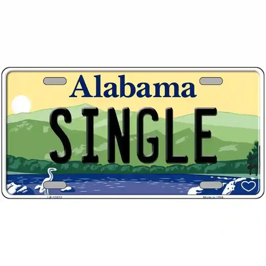 Single Alabama Metal Sign