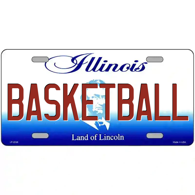 Basketball Illinois Metal Sign