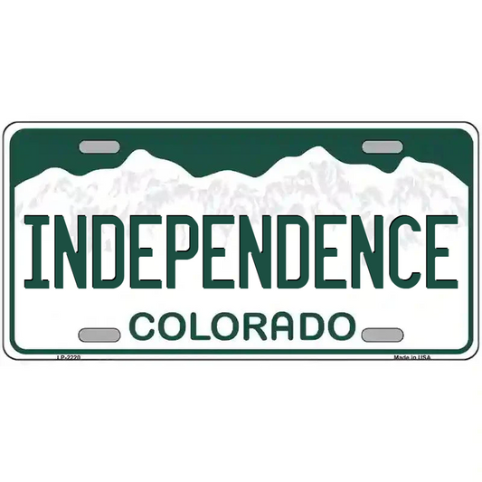 Independence Colorado Metal Sign