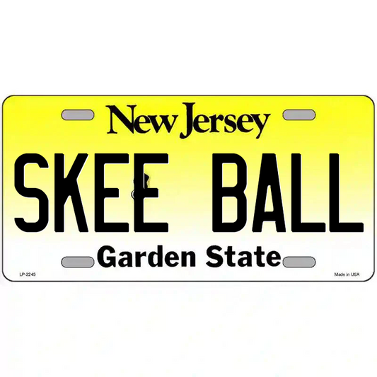 Skee Ball New Jersey Metal Sign