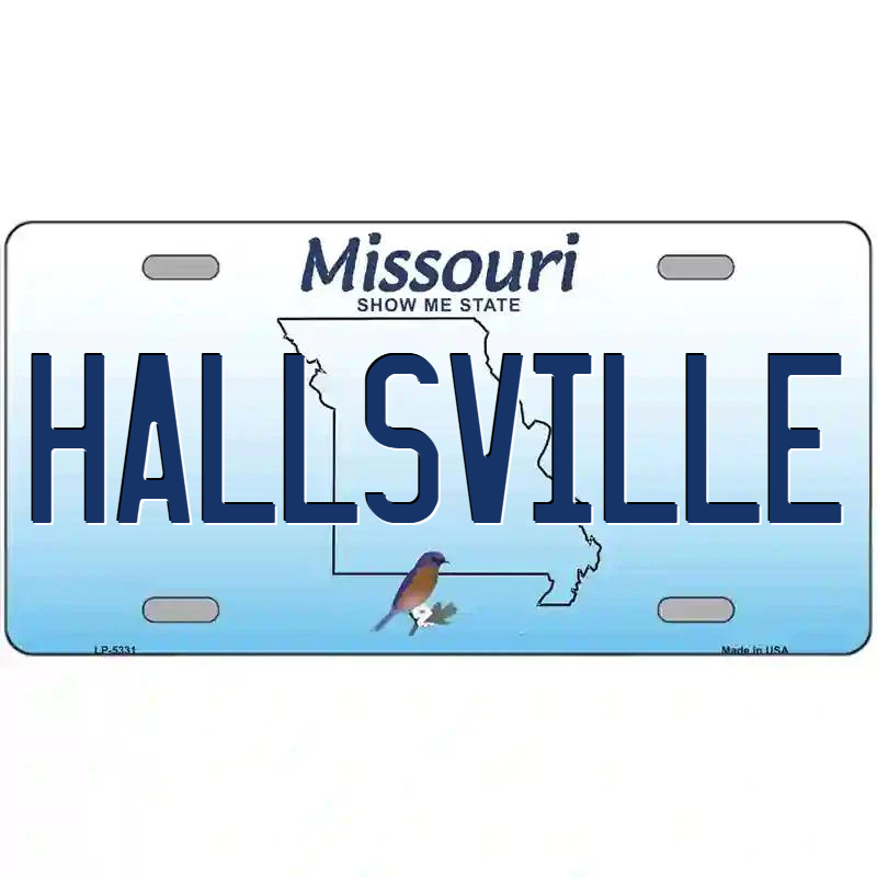Hallsville Missouri Metal Sign