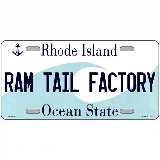 Ram Tail Factory Rhode Island Metal Sign