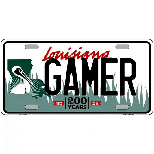 Gamer Louisiana Metal Sign