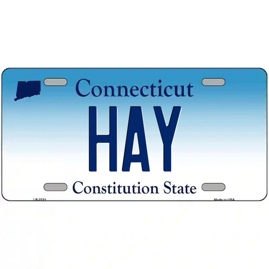 Hay Connecticut Metal Sign
