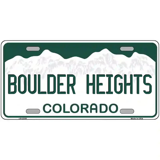 Boulder Heights Colorado Metal Sign