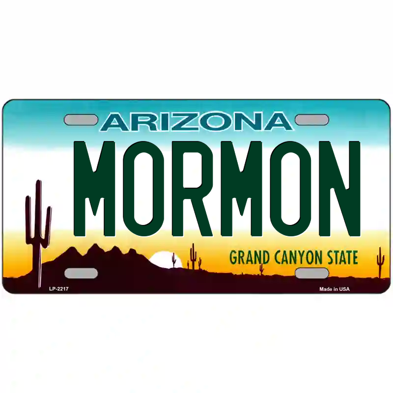 Mormon Arizona Metal Sign