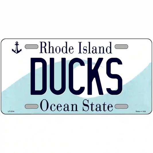 Ducks Rhode Island Metal Sign