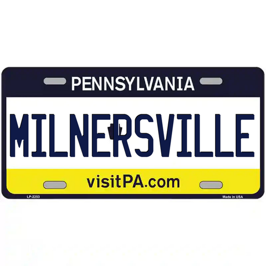 Milnersville Pennsylvania Metal Sign
