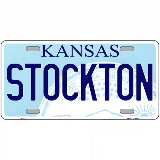 Stockton Kansas Metal Sign
