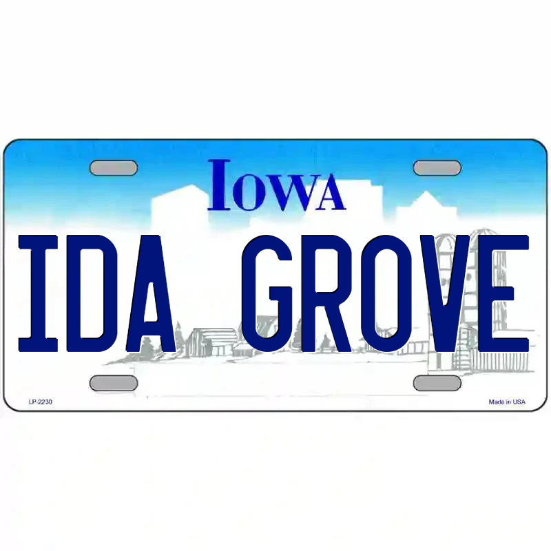 Ida Grove Iowa Metal Sign