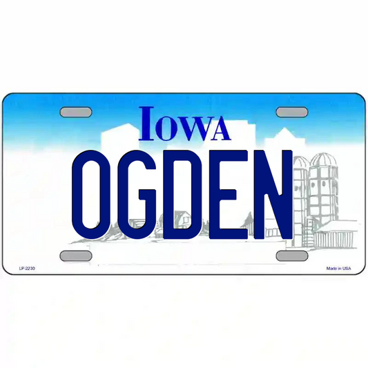 Ogden Iowa Metal Sign