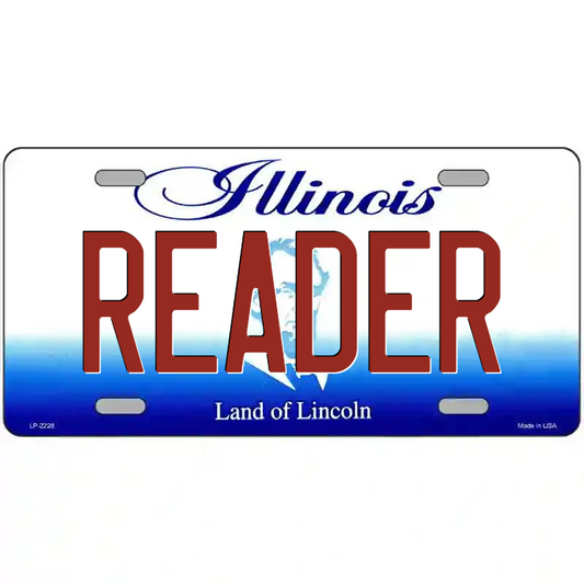 Reader Illinois Metal Sign