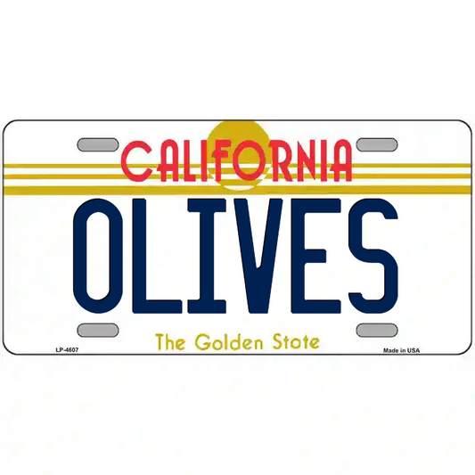 Olives California Metal Sign