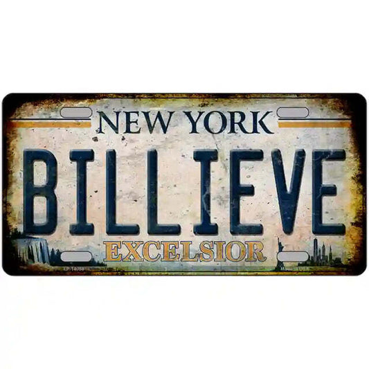 Billieve New York Excelsior Metal Sign