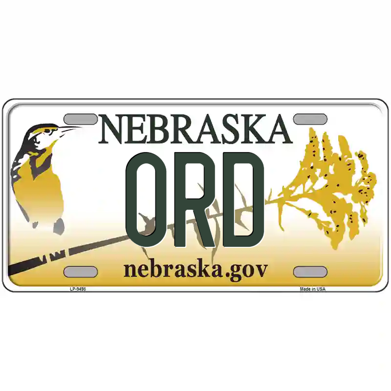 Ord Nebraska Metal Sign
