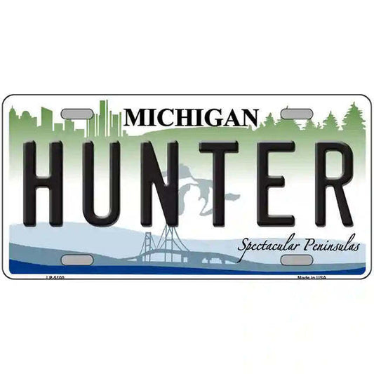 Hunter Michigan Metal Sign