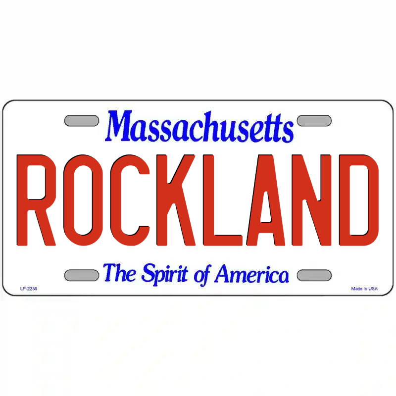 Rockland Massachusetts Metal Sign