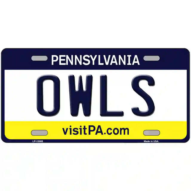 Owls Pennsylvania Metal Sign
