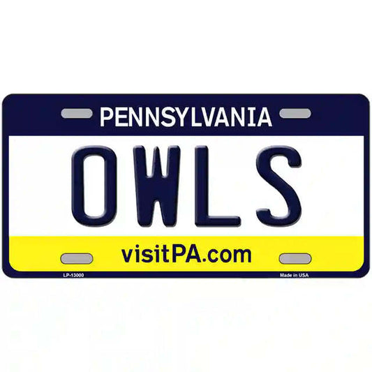 Owls Pennsylvania Metal Sign