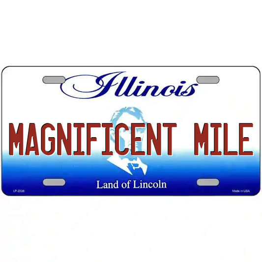 Magificent Mile Illinois Metal Sign