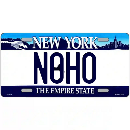 Noho New York Blue Metal Sign