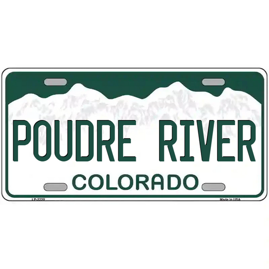 Poudre River Colorado Metal Sign