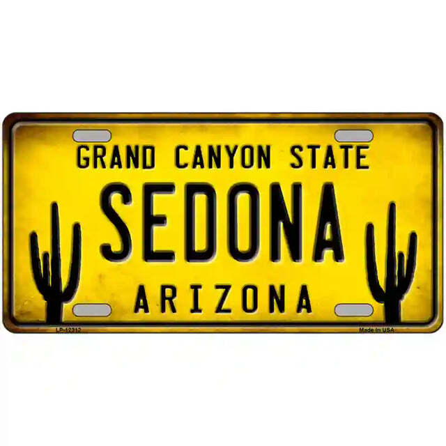 Sedona Arizona Cactus Metal Sign