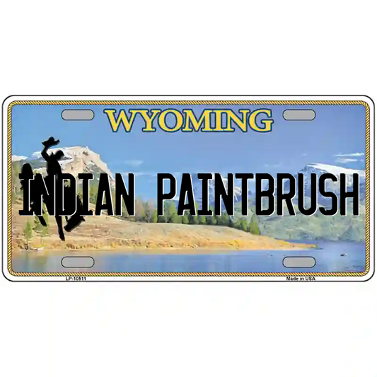Indian Paintbrush Wyoming Metal Sign