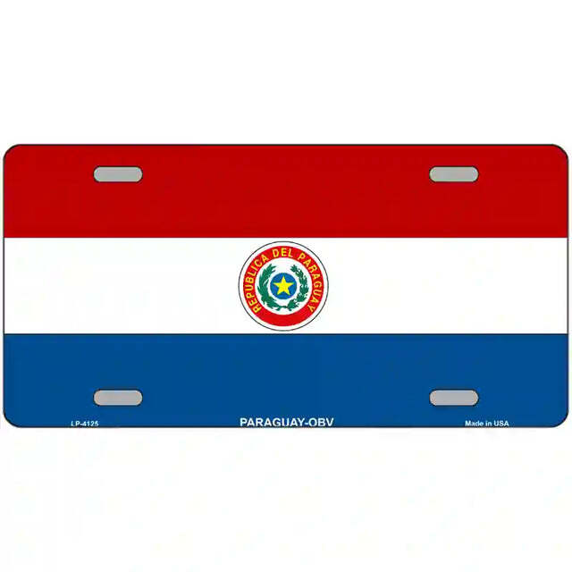 Paraguay - OBV Flag Metal Sign