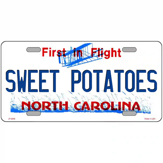 Sweet Potatoes North Carolina Metal Sign