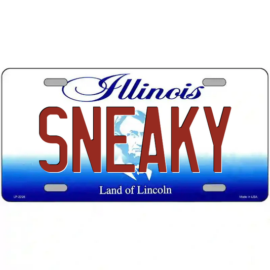 Sneaky Illinois Metal Sign