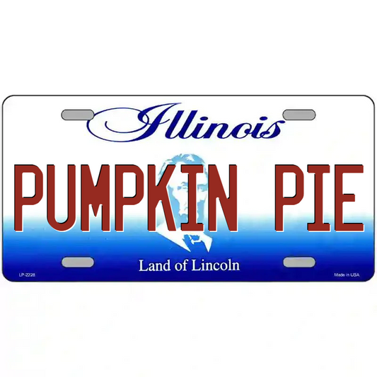 Pumpkin Pie Illinois Metal Sign