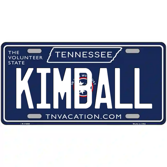 Kimball Tennessee Blue Metal Sign