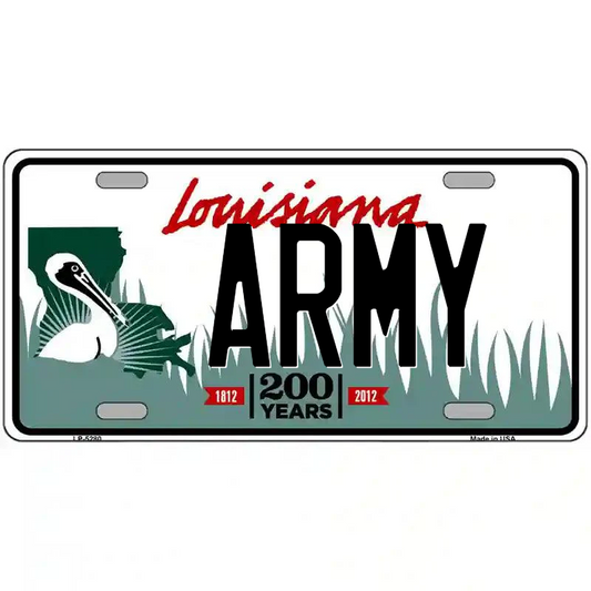Army Louisiana Metal Sign