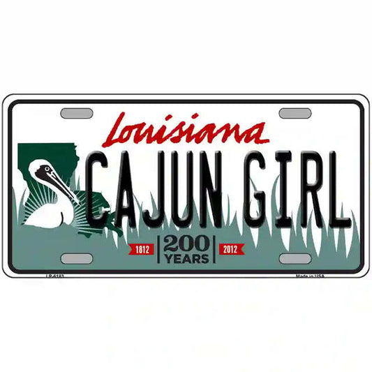 Cajun Girl Louisiana Metal Sign