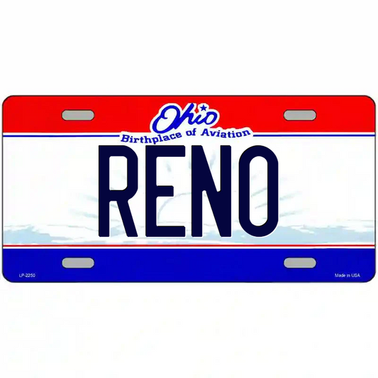 Reno Ohio Metal Sign